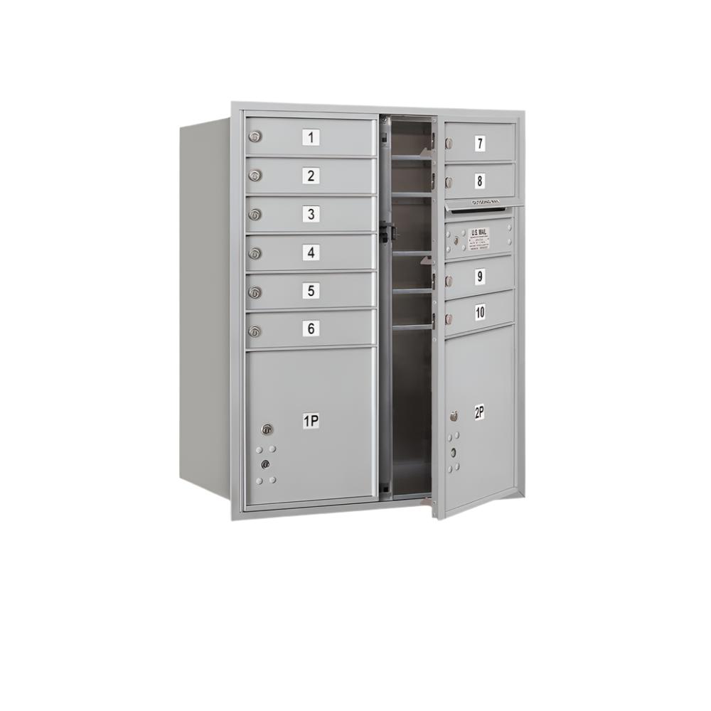Salsbury 10 Door High 4C Horizontal Mailbox with 10 Doors and 2