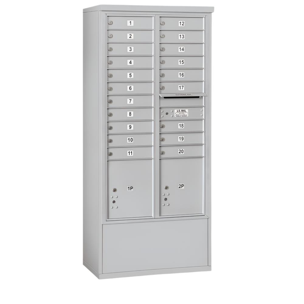 3900 Horizontal Series 20-Compartment 2-Parcel Locker Free Standing Mailbox 3900 Horizontal Series 20-Compartment 2-Parcel Locker Free Standing Mailbox