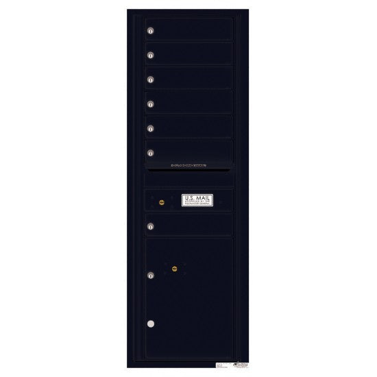 4C14S-07 - 7 Tenant Doors with 1 Parcel Locker and Outgoing Mail Compartment - 4C Wall Mount 14-High Mailboxes