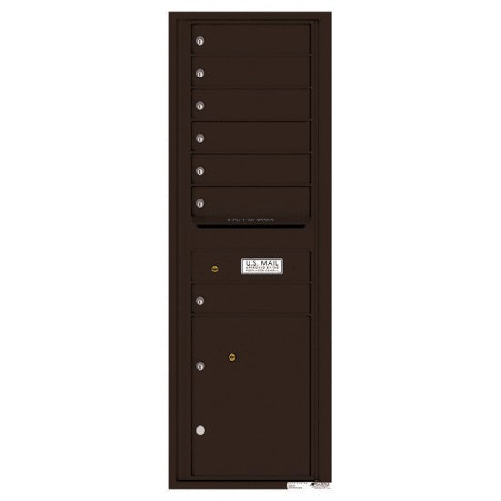 4C14S-07 - 7 Tenant Doors with 1 Parcel Locker and Outgoing Mail Compartment - 4C Wall Mount 14-High Mailboxes