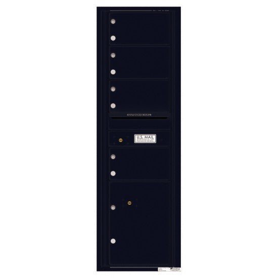 4C15S-04 - 4 Oversized Tenant Doors with 1 Parcel Locker and Outgoing Mail Compartment - 4C Wall Mount 15-High Mailboxes