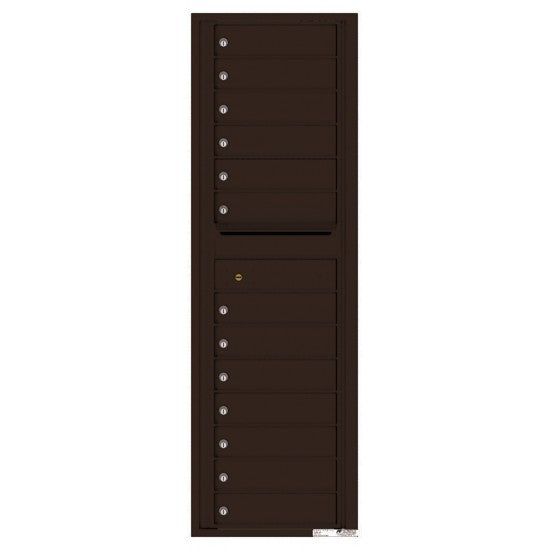 4C15S-13 - 13 Tenant Doors with Outgoing Mail Compartment - 4C Wall Mount 15-High Mailboxes