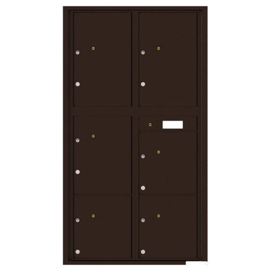 4C16D-6P - 6 Parcel Doors Unit - 4C Wall Mount Max Height