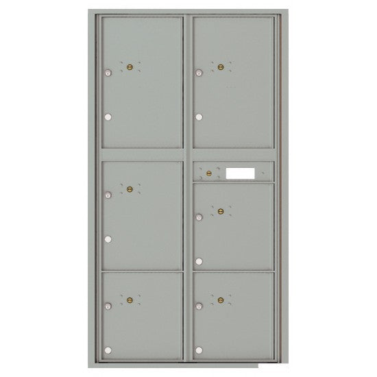 4C16D-6P - 6 Parcel Doors Unit - 4C Wall Mount Max Height
