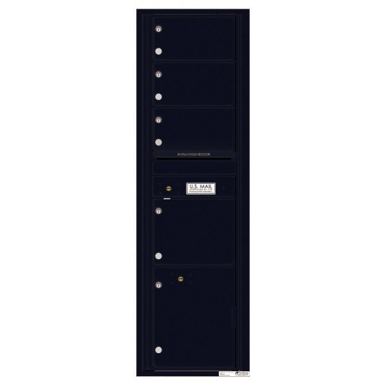 4C16S-04 - 4 Oversized Tenant Doors with 1 Parcel Locker and Outgoing Mail Compartment - 4C Wall Mount Max Height Mailboxes