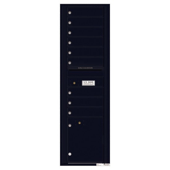 4C16S-09 - 9 Tenant Doors with 1 Parcel Locker and Outgoing Mail Compartment - 4C Wall Mount Max Height Mailboxes