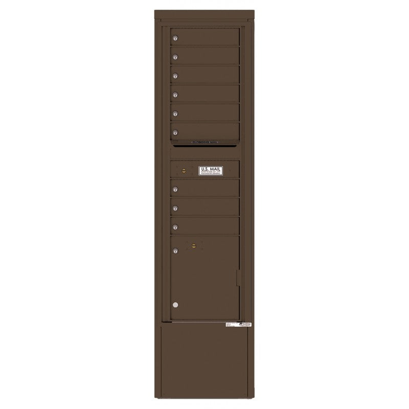 4C16S-09-D - 9 Tenant Doors with 1 Parcel Locker and Outgoing Mail Compartment - 4C Depot Mailbox Module
