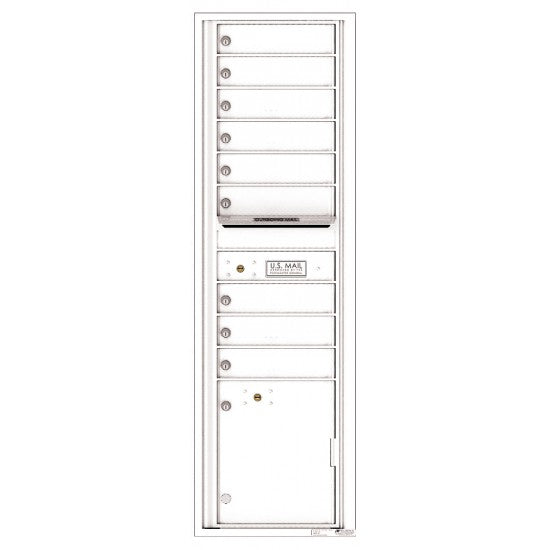 4C16S-09 - 9 Tenant Doors with 1 Parcel Locker and Outgoing Mail Compartment - 4C Wall Mount Max Height Mailboxes