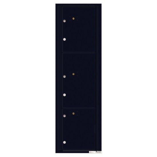 4C16S-3P - 3 Parcel Doors Unit - 4C Wall Mount Max Height