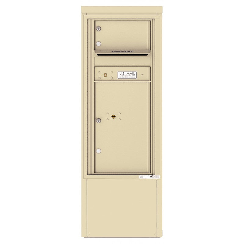 4CADS-01-D - 1 Tenant Door with 1 Parcel Locker and Outgoing Mail Compartment - 4C Depot Mailbox Module