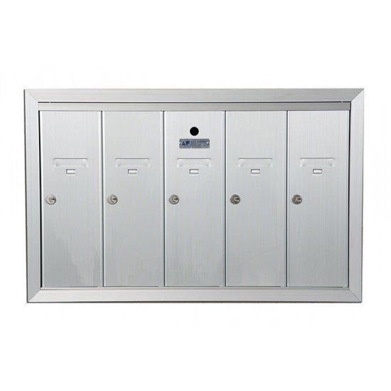 12505HA - Standard 5 Door Vertical Mailbox Unit - Front Loading and Fully Recessed