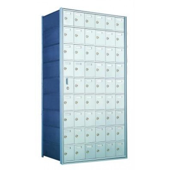 160096A - Standard 54 Door Horizontal Mailbox Unit - Front Loading - (53 Useable; 9