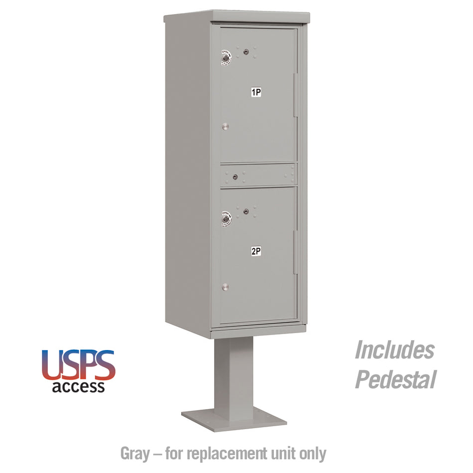 Salsbury Outdoor Parcel Locker with 2 Compartments with USPS Access – Type I