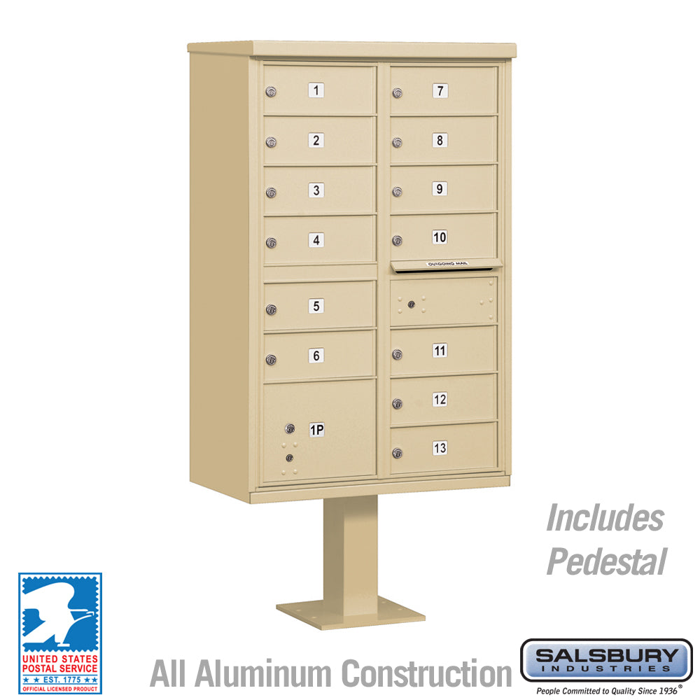 ユナイテッドポスタルサービス(USPS) ロングライフポスタルデリバリービークル Salsbury 3313 Cluster Box Unit with 13 Doors and 1 Parcel Locker