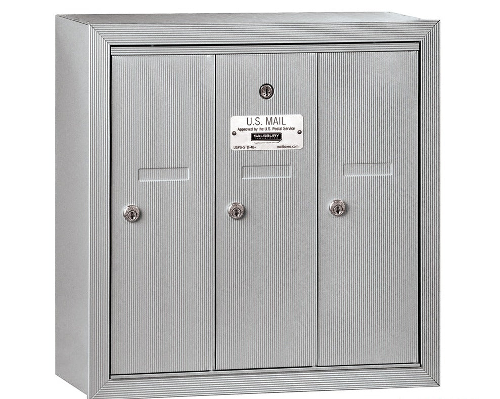 Salsbury Vertical Mailbox - 3 Doors - USPS Access (Ships in 1-2 Days)