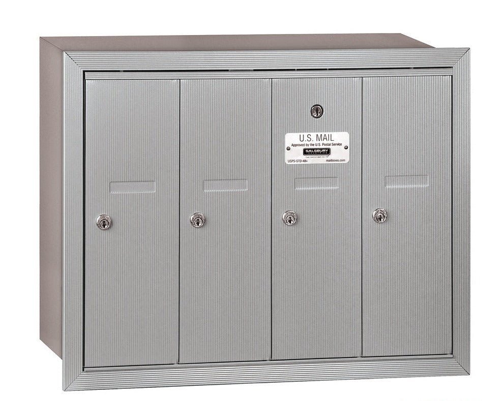 Salsbury Vertical Mailbox - 4 Doors - USPS Access (Ships in 1-2 Days)