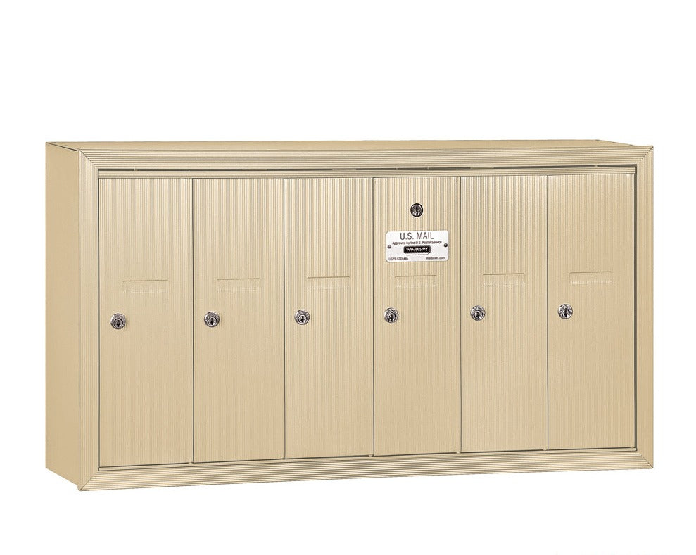 Salsbury Vertical Mailbox - 6 Doors - USPS Access – MailboxUSA.com