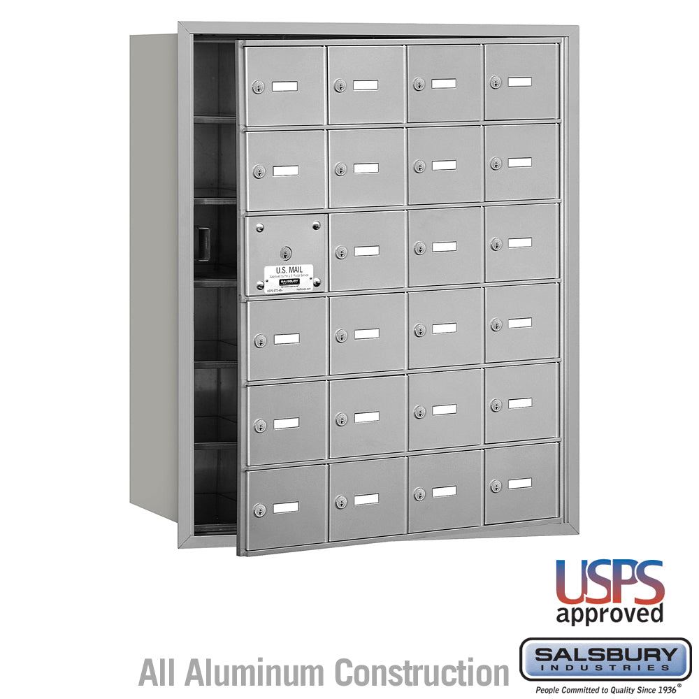 Salsbury 4B+ Horizontal Mailbox - 24 A Doors (23 usable) - Front Loading - USPS Access