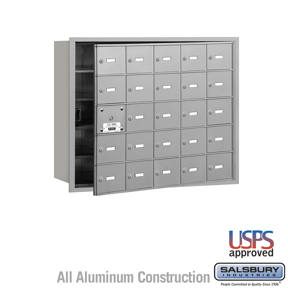 Salsbury 4B+ Horizontal Mailbox - 25 A Doors (24 usable) - Front Loading - USPS Access