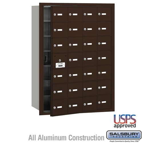 Salsbury 4B+ Horizontal Mailbox - 28 A Doors (27 usable) - Front Loading - USPS Access