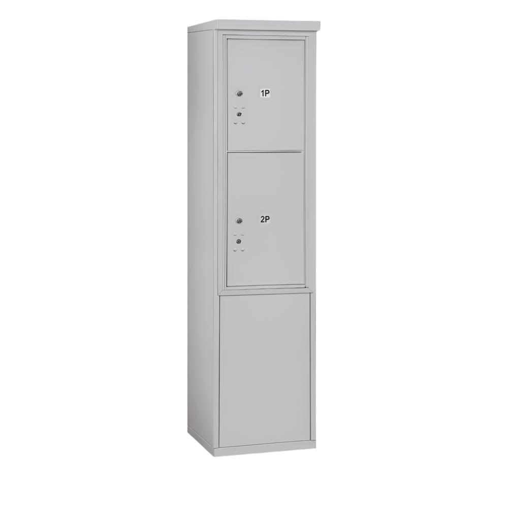 Salsbury 11 Door High Free-Standing 4C Horizontal Parcel Locker with 2 Parcel Lockers with USPS Access