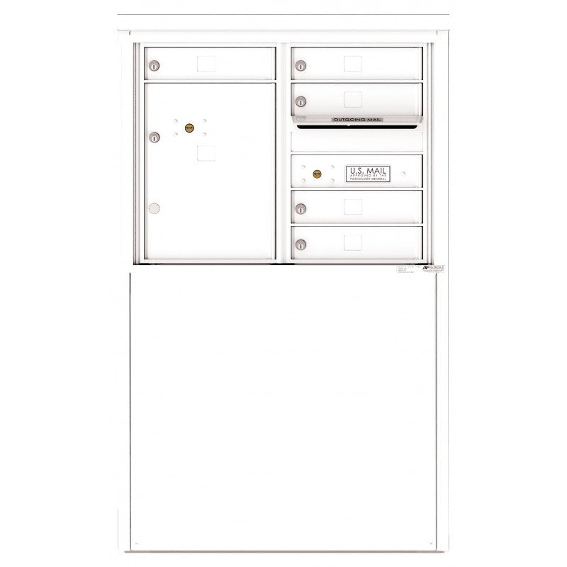 4C06D-05-D - 5 Tenant Doors with 1 Parcel Locker and Outgoing Mail Compartment - 4C Depot Mailbox Module