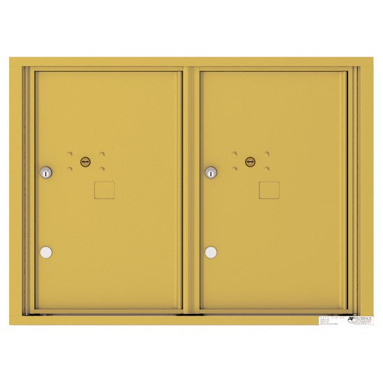4C06D-2P - 2 Parcel Doors Unit - 4C Wall Mount 6-High