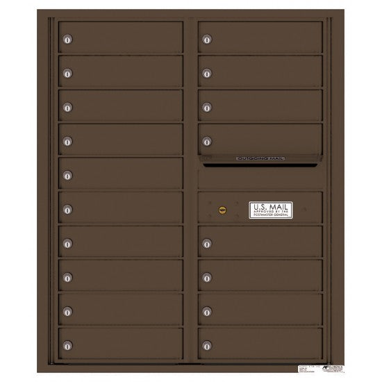 4C10D-18 - 18 Tenant Doors with Outgoing Mail Compartment - 4C Wall Mo ...