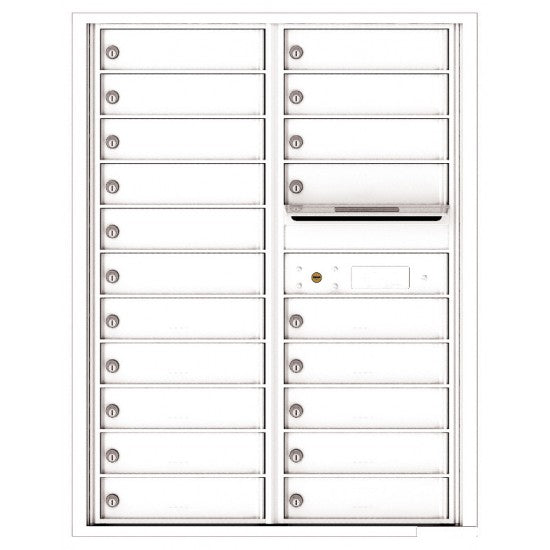 4C11D-20 - 20 Tenant Doors with Outgoing Mail Compartment - 4C Wall Mount 11-High Mailboxes USPS Approved