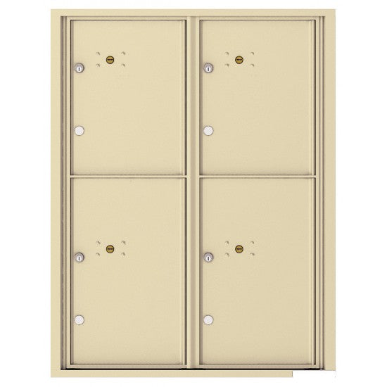 4C11D-4P - 4 Parcel Doors Unit - 4C Wall Mount 11-High
