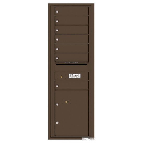 4C14S-07 - 7 Tenant Doors with 1 Parcel Locker and Outgoing Mail Compartment - 4C Wall Mount 14-High Mailboxes