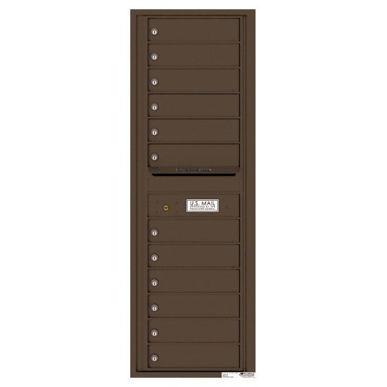 4C14S-12 - 12 Tenant Doors with Outgoing Mail Compartment - 4C Wall Mount 14-High Mailboxes