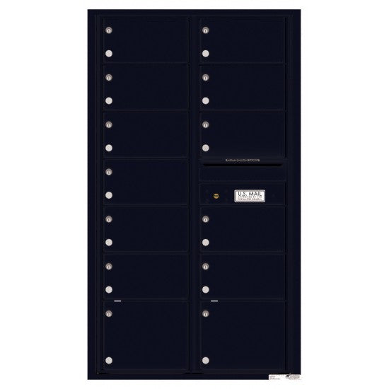 4C15D-13 - 13 Oversized Tenant Doors and Outgoing Mail Compartment - 4C Wall Mount 15-High Mailboxes
