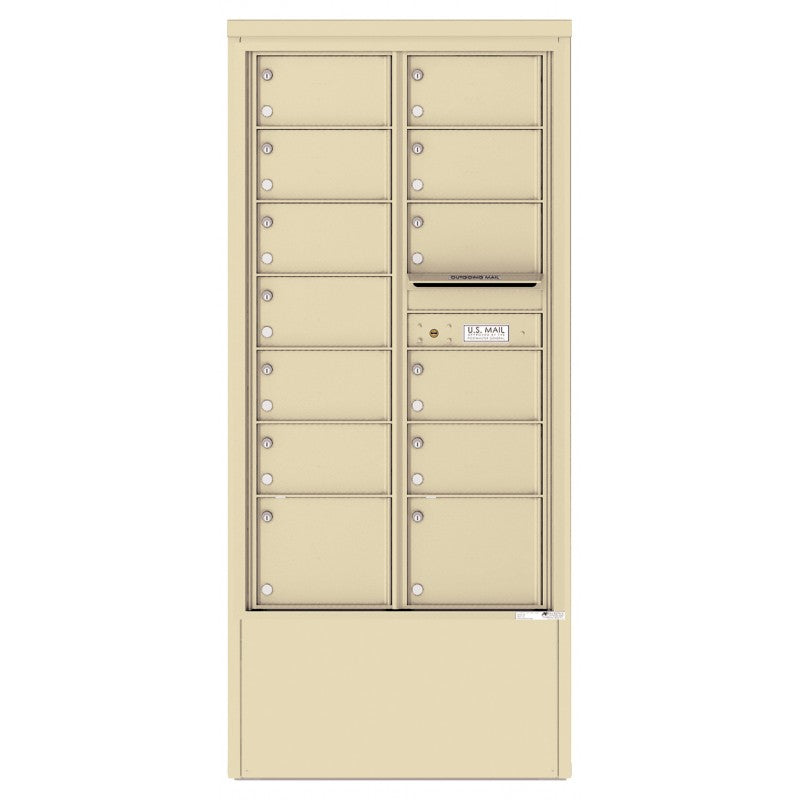 4C15D-13-D - 13 Tenant Doors and Outgoing Mail Compartment - 4C Depot Mailbox Module
