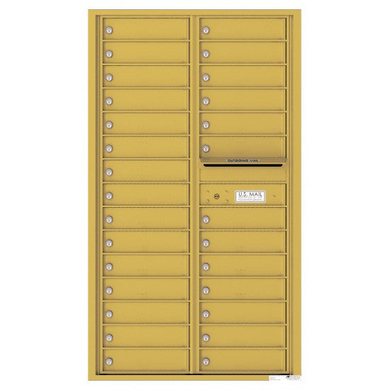 4C15D-28 - 28 Tenant Doors and Outgoing Mail Compartment - 4C Wall Mount 15-High Mailboxes