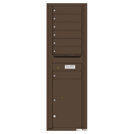 4C15S-07 - 7 Tenant Doors with 1 Parcel Locker and Outgoing Mail Compartment - 4C Wall Mount 15-High Mailboxes