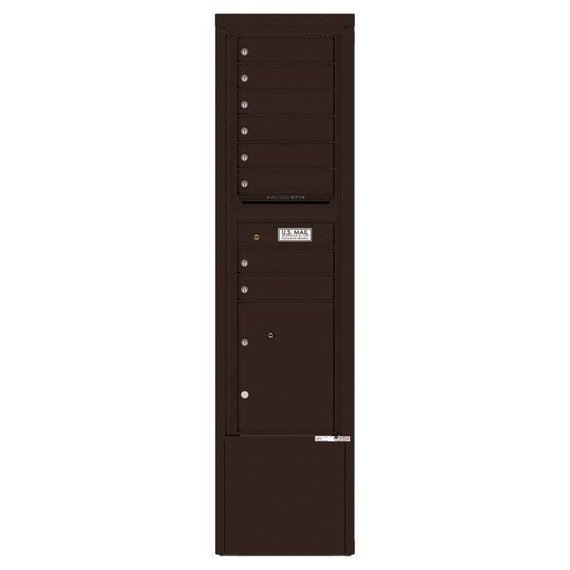 4C15S-08-D - 8 Tenant Doors with 1 Parcel Locker and Outgoing Mail Compartment - 4C Depot Mailbox Module