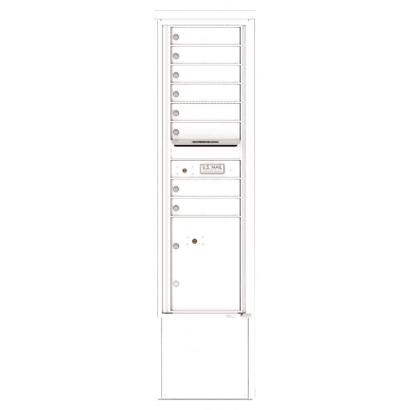 4C15S-08-D - 8 Tenant Doors with 1 Parcel Locker and Outgoing Mail Compartment - 4C Depot Mailbox Module