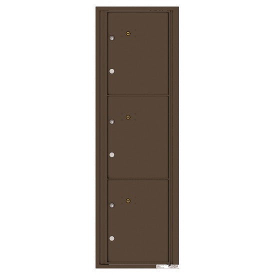 4C15S-3P - 3 Parcel Doors Unit - 4C Wall Mount 15-High