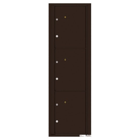 4C15S-3P - 3 Parcel Doors Unit - 4C Wall Mount 15-High
