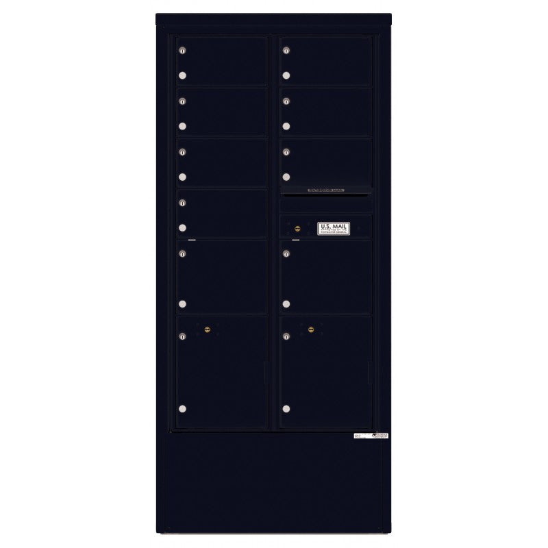 4C16D-09-D - 9 Tenant Doors with 2 Parcel Lockers and Outgoing Mail Compartment - 4C Depot Mailbox Module