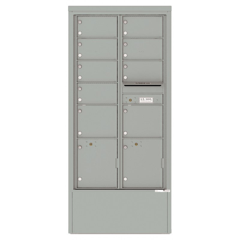 4C16D-09-D - 9 Tenant Doors with 2 Parcel Lockers and Outgoing Mail Compartment - 4C Depot Mailbox Module