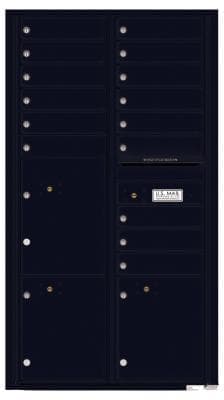 4C16D-15 - 15 Tenant Doors with 3 Parcel Lockers and Outgoing Mail Compartment - 4C Wall Mount Max Height Mailboxes