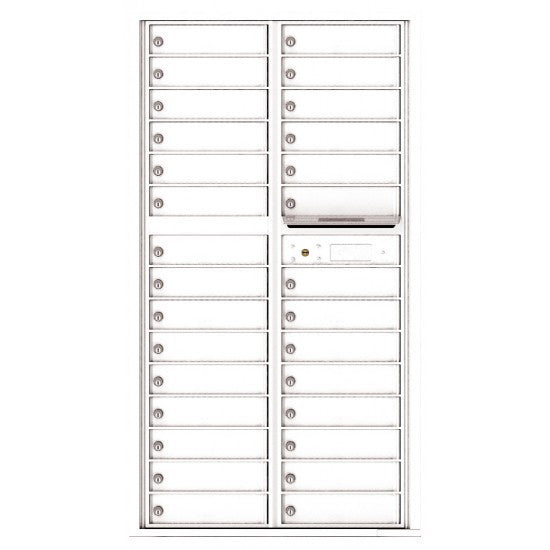4C16D-29 - 29 Tenant Doors and Outgoing Mail Compartment - 4C Wall Mount Max Height Mailboxes