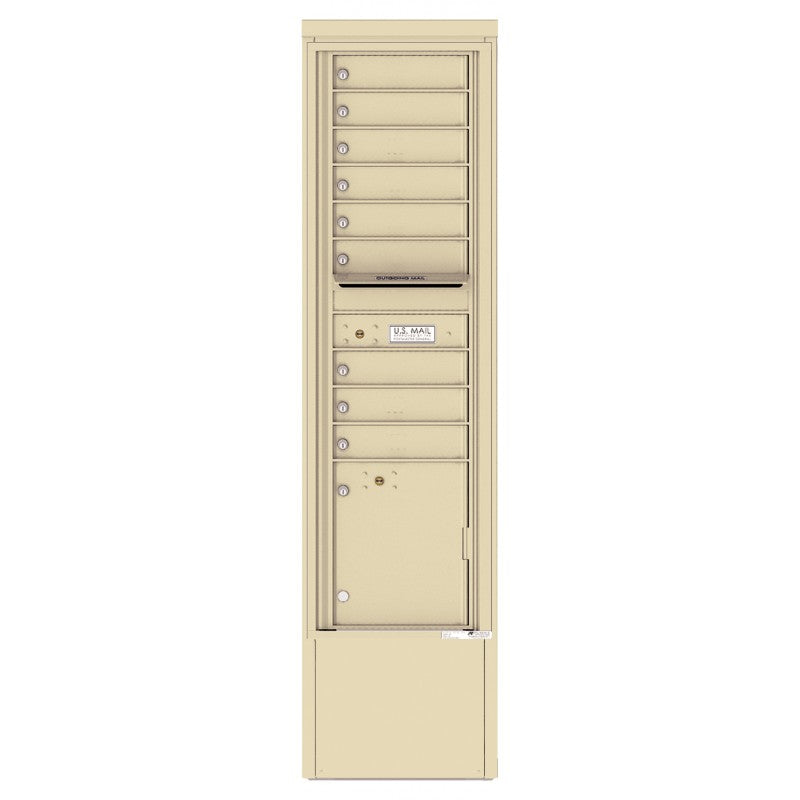 4C16S-09-D - 9 Tenant Doors with 1 Parcel Locker and Outgoing Mail Compartment - 4C Depot Mailbox Module