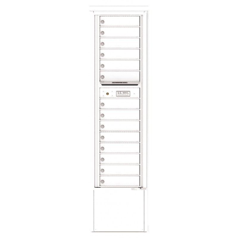 4C16S-14-D - 14 Tenant Doors with one Outgoing Mail Compartment - 4C Depot Mailbox Module
