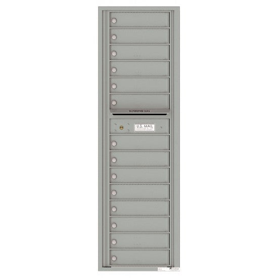 4C16S-14 - 14 Tenant Doors with Outgoing Mail Compartment - 4C Wall Mount Max Height Mailboxes