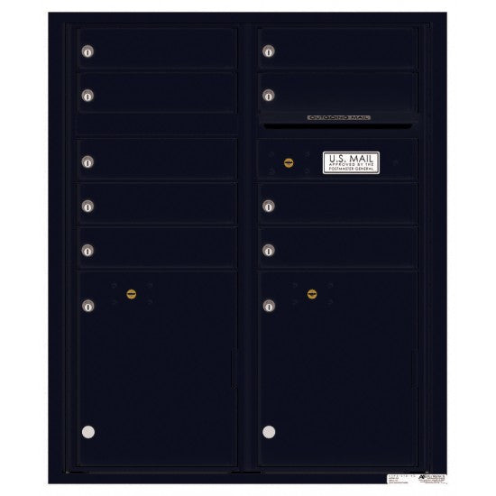 4CADD-09 - 9 Tenant Doors with 2 Parcel Lockers and Outgoing Mail