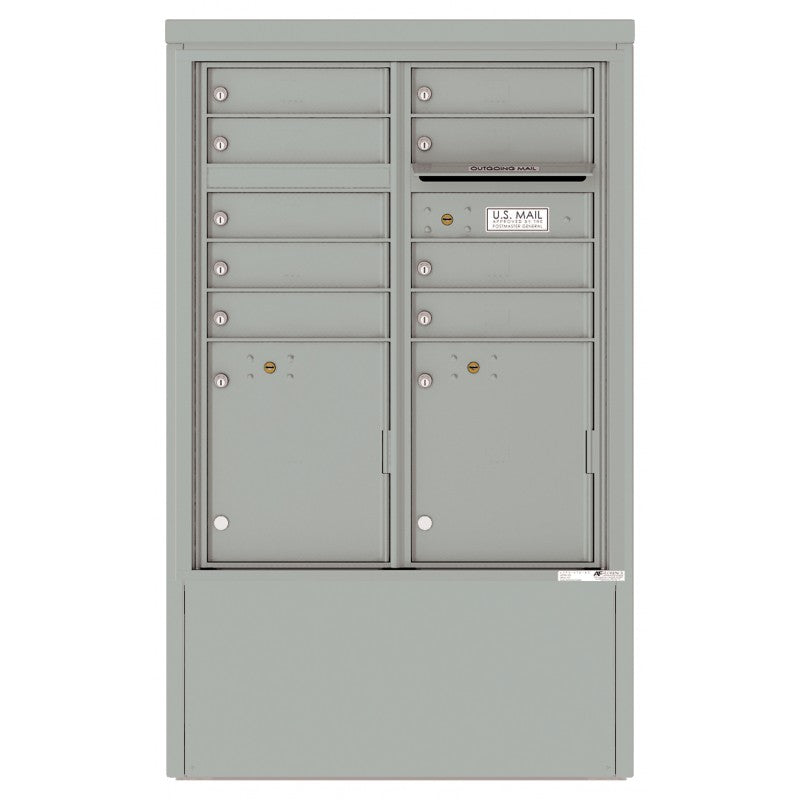 4CADD-09-D - 9 Tenant Doors with 2 Parcel Lockers and Outgoing Mail Compartment - 4C Depot Mailbox Module