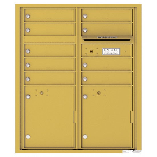4CADD-09 - 9 Tenant Doors with 2 Parcel Lockers and Outgoing Mail